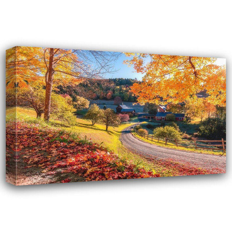 Art sur toile tendue avec la galerie Latitude Run® Getty, Bruce: Sleepy Hollow Ranch, Vermont, H 33 po x l 48 po