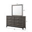 Mobilier de chambre à coucher contemporain en bois à finition grise avec commode 6 tiroirs 1Pc-586244580