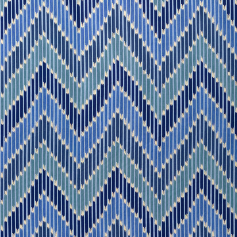 La Menagerie Cascade Print 100% Cotton Fabric, Blue/Sky