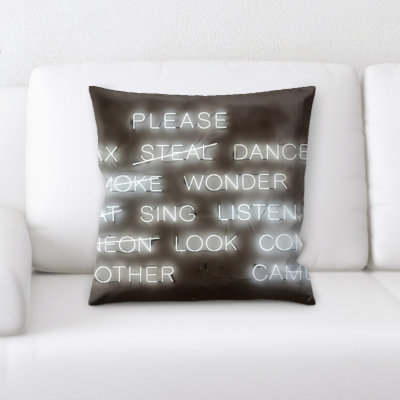 Waithman Neon Square Pillow Cover & Insert
