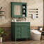  Meuble-lavabo moderne 30 po avec lavabo et miroir, armoire de rangement moderne avec 2 tiroirs et tiroir basculant, vert-335809778