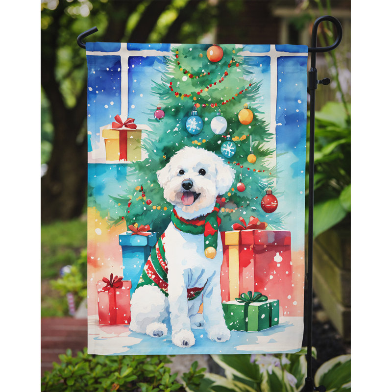 Polyester double face Noël, H 15,5 po x l 11,25 po