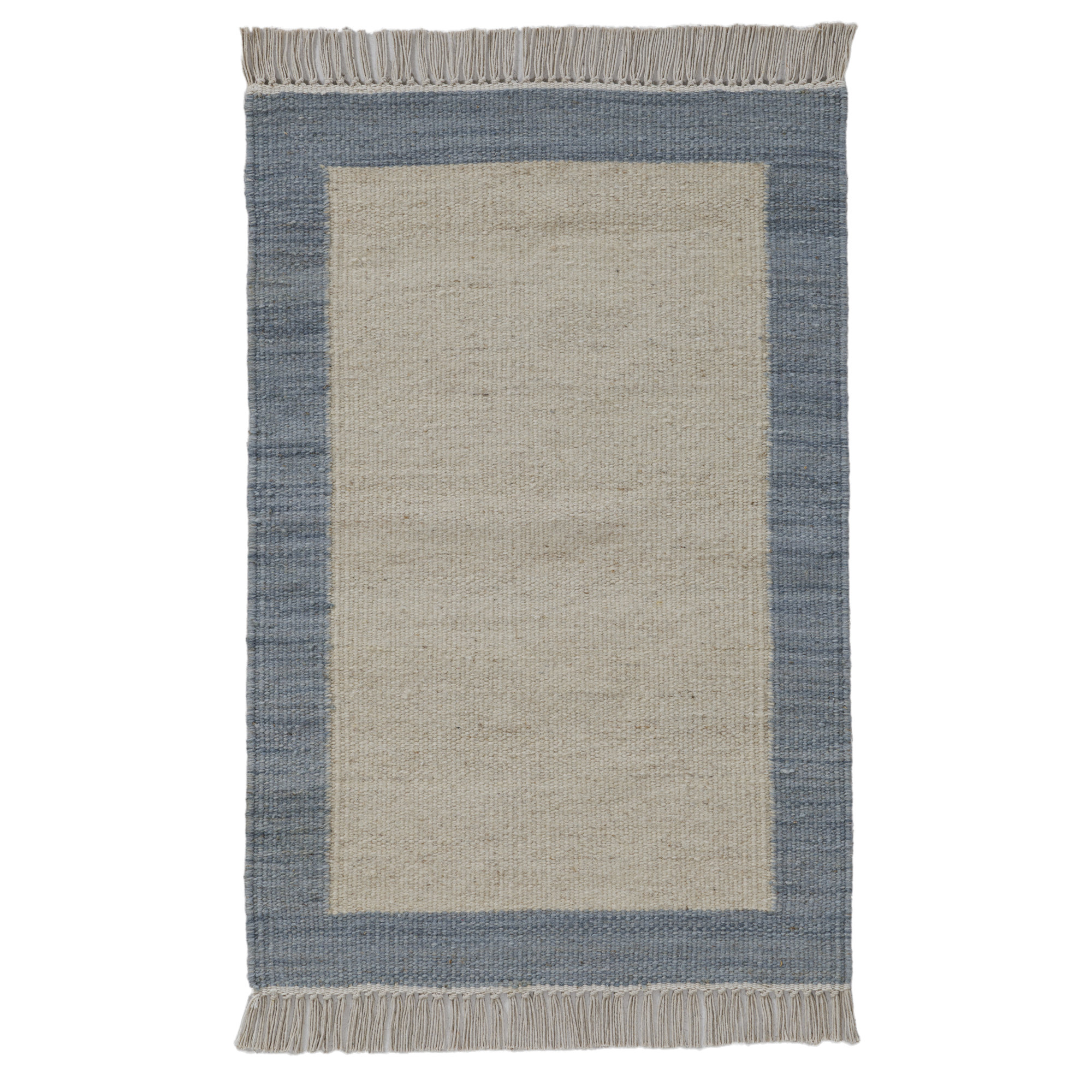 Kaylee Hand Turfed Wool Area Rug in Gray/Ivory, Rectangle 2' x 3'