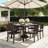 Martha Stewart Bedford 7Pc Outdoor Rattan Wicker Patio Dining Set With 6 Stack Chairs And 62" Table-109713910