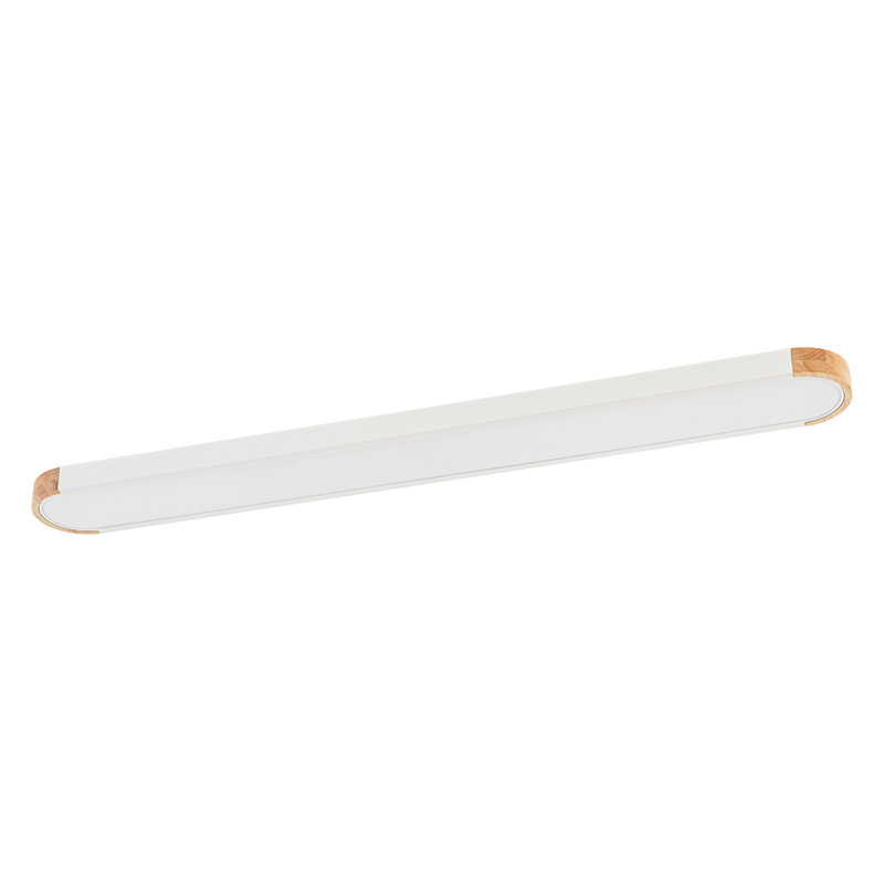 Warrin Nouria 1 - Light 48'' Extra Long Simple Rectangle Led Flush Mount, White/Natural, 3000K
