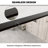 Vista 30 in. W x 36 in. H Rectangular Framed Wall Bathroom Vanity Mirror in Matte Black-2089628597-2089628593