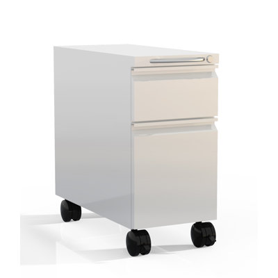 22'' Wide 2 -Drawer Mobile File Cabinet