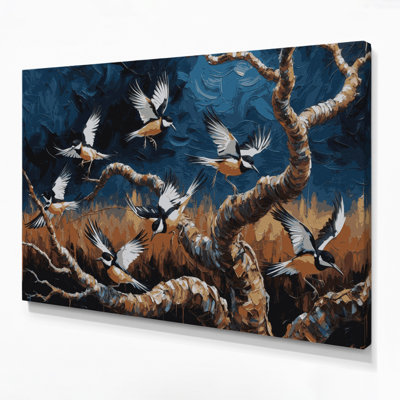 «Birds African Pied Wagtail», art mural sur toile