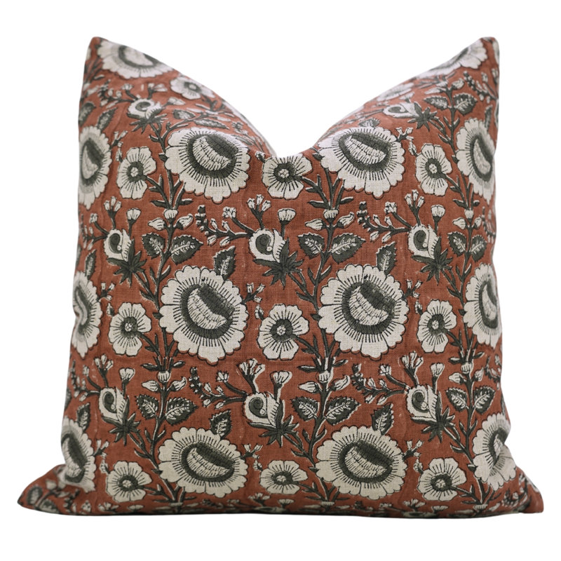 Coussin imprimé à la main de qualité supérieure - housse de canapé et de canapé, tournesol Fabividine