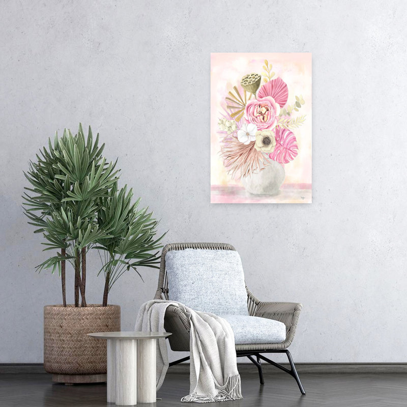 Beauté tropicale II, art floral tropical, H 24 po x l 16 po