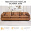 Canapé modulaire rembourré en similicuir avec assise profonde Cloud-130492282-130492283