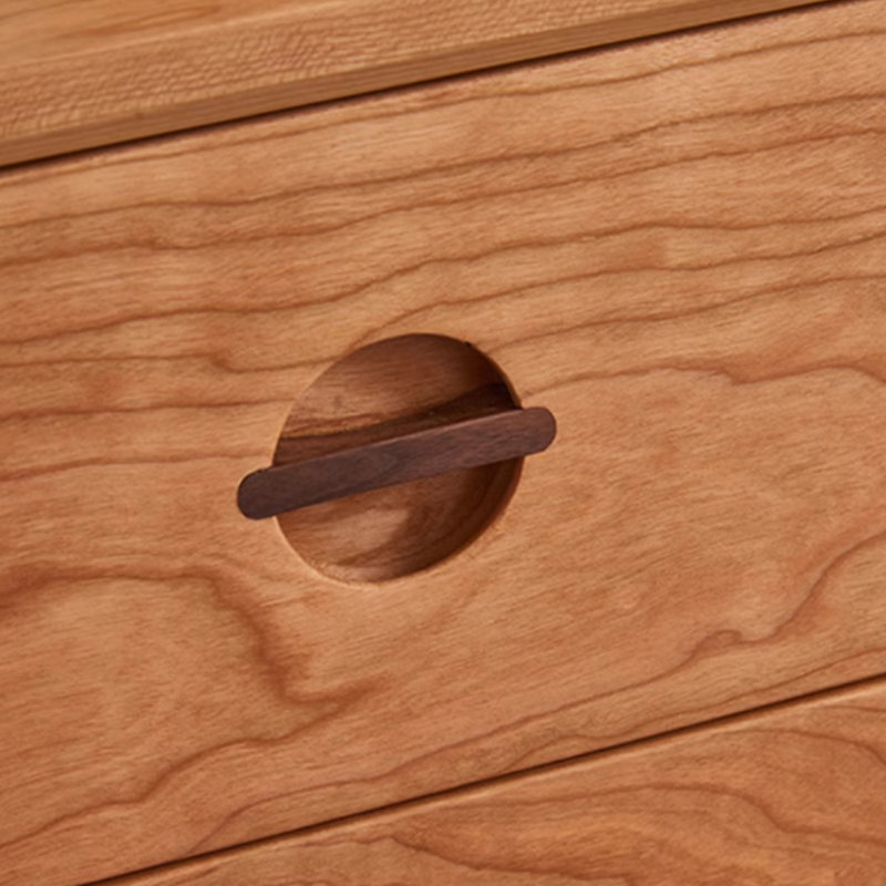 Meuble télé rétro en bois massif de style japonais