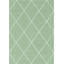 Tapis vert / ivoire en coton Siya-995614835