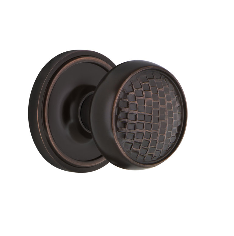 Classic Rosette with Craftsman Door Knob, 2-3/8", Timeless Bronze