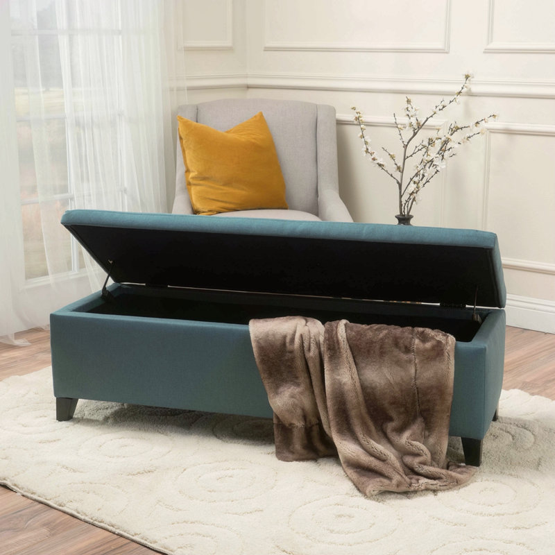 Banc rembourré de style minimaliste de ménage, Sarcelle