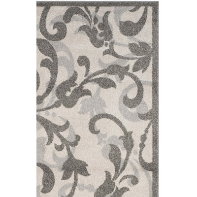 Ammundsen Floral Ivory/Gray Area Rug