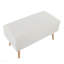 Banc, tissu / bois naturel - crème