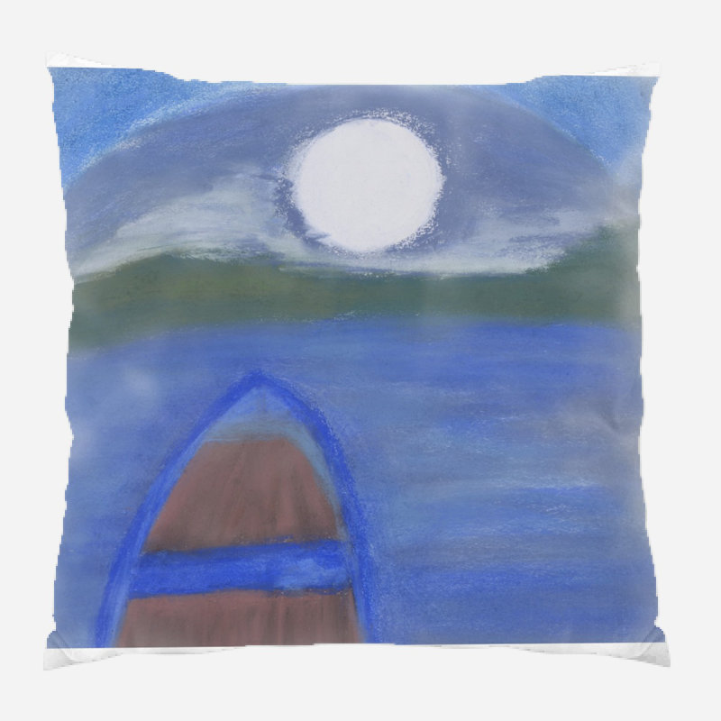Coussin décoratif full moon Markert, Microsuède, Intérieur