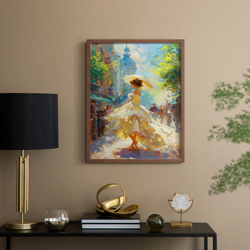 Reproduction encadrée WOMEN Series cmxxvi - bois massif, H 11 po x l 9 po, Noyer