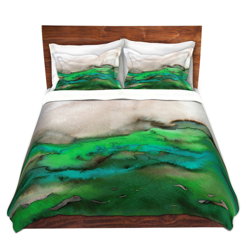Ensemble de housse de couette julia di sano winter ondulations , 1 housse de couette grand + 2 taies standards