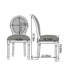 Ensemble de 2 chaises de salle à manger French Country-1705679947