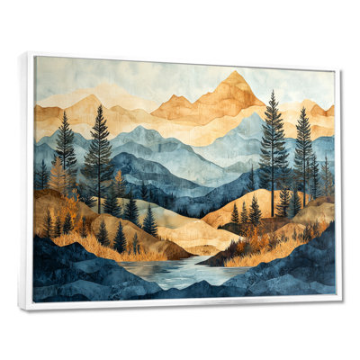 «Glendalis Majestic Natures Layers Of Mountains II», art mural montagnes