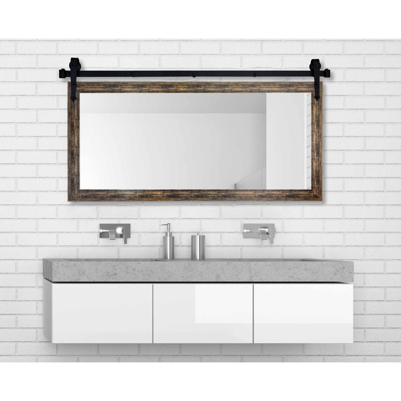 Ensley Flat Mirror, 30.5" x 51.5", Brushed Brown