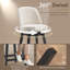 Tabouret de bar pivotant vintage avec pieds en bois massif-1114855413
