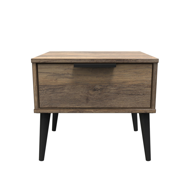 Turah 1 Drawer Bedside Cabinet (Ready Assembled), Vintage Oak