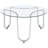 Dutton Chrome Round Glass Top Coffee Table