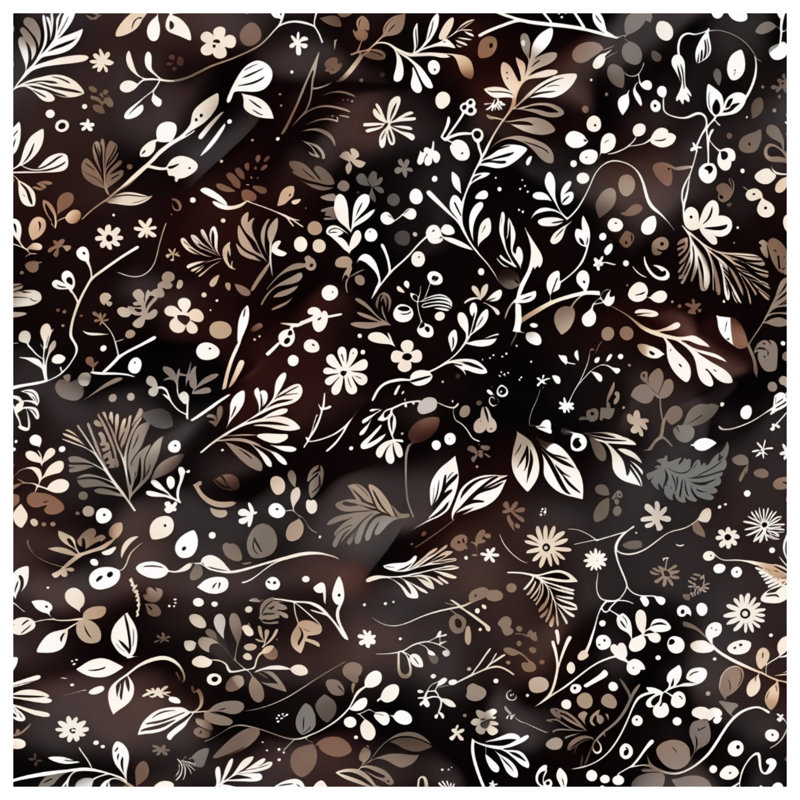 Couvertures Floral Illustration botanique, L 50 po x H 60 po