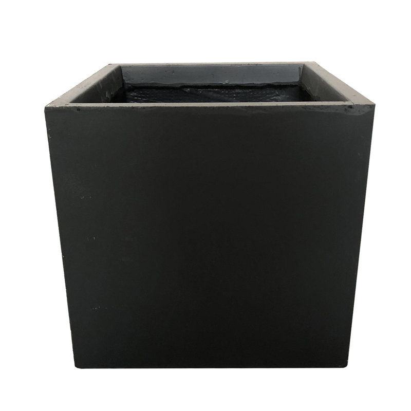 Boîte à fleurs en béton Wabbaseka, H 16 po x l 16 po x P 16 po, Béton vieilli