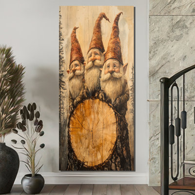 «Gnomes Portrait Family In A Forest III», art sur toile Gnome