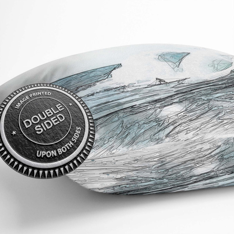 Surfs up Cushion with Filling, 55cm H x 55cm W x 20cm D