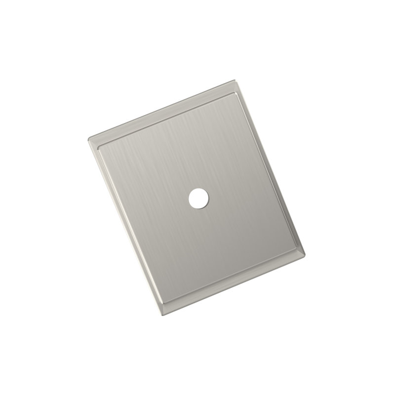 Maymont 1-5 / 8 pouces (41mm) de longueur de plaque d'armoire carrée, Nickel satiné