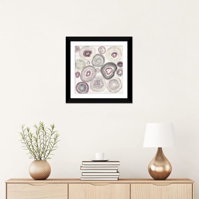 « anneaux of power », impression sur toile, H 16 po x l 16 po x P 1 po, Papier d'art encadré noir, Blanc