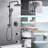 Matte Black Shower Head With Handheld - 8" Rainfall & 3-setting , Adjustable Slide Bar, Corrosion And Discoloration Resistance, 1.8 Gpm Flow, Easy Lime Scale Clean, Wall Mount System Flow Rate,