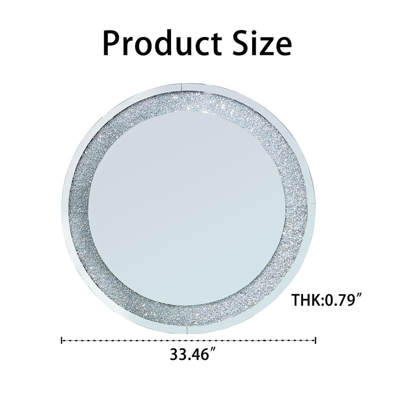 Miroir rond en cristal 33,46 "(85cm)