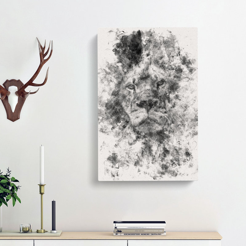 The Proud Lion - Wrapped Canvas, 50cm H x 35cm W x 3cm D
