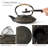 Koi cast iron teapot set