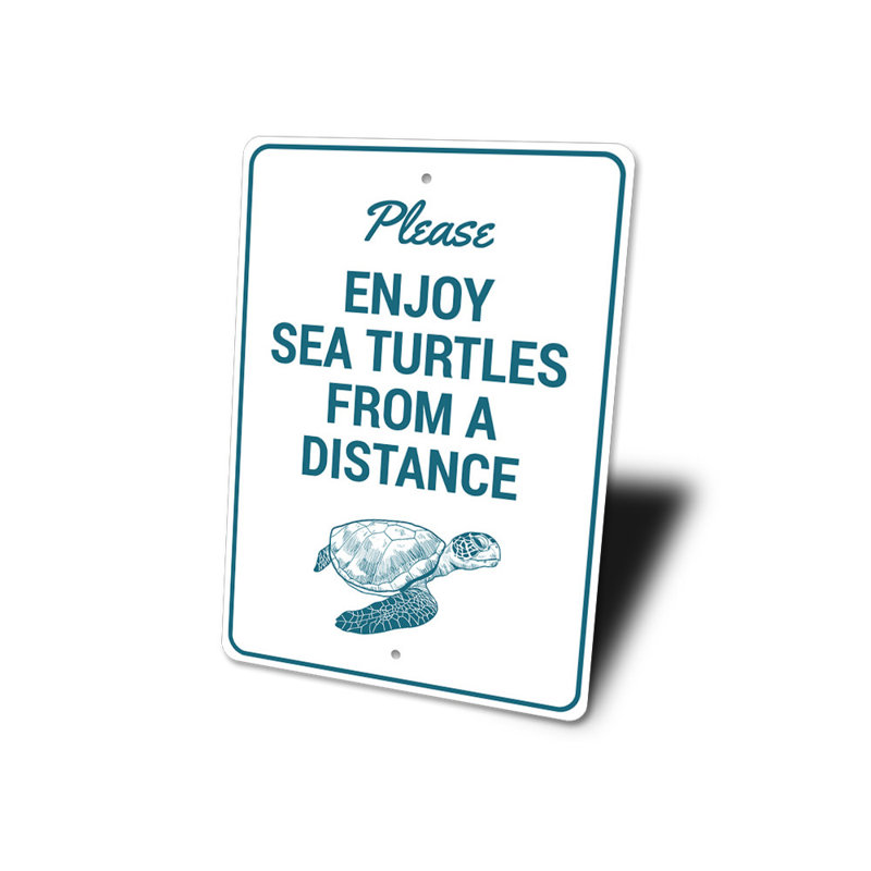 Panneau «Enjoy Sea Turtles», H 18 po x l 12 po x P 0,06 po