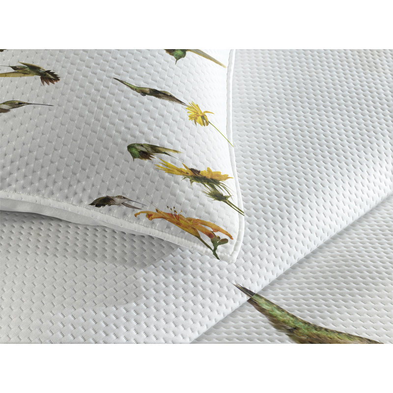 Farmhouse / Country Polyester Floral Coverlet