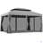 Patio Gazebo, Outdoor Gazebo Canopy Shelter With Netting And Curtains, Aluminum Frame For Garden, Lawn, Backyard And Deck-111463438-111463442