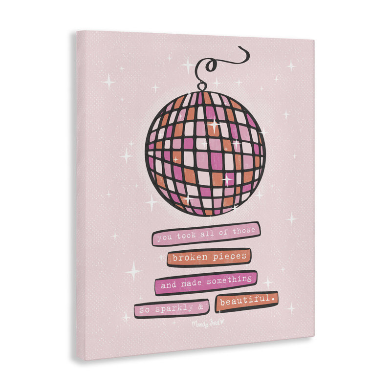 Sparkly & Beautiful Inspirational Canvas, design par Mandy Ford Art + Illustration, H 20 po x l 16 po