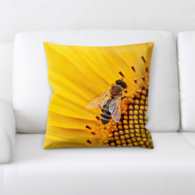 Coussin décoratif fleur soleil