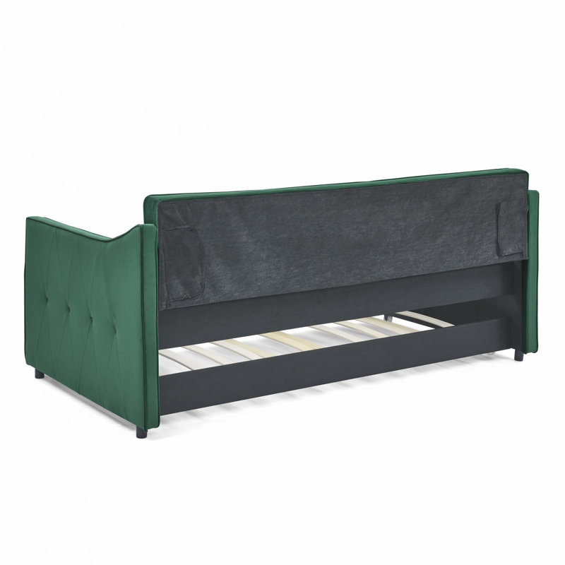 Twin Size Daybed with Twin Size Trundle, Green