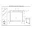 Portant double tringle en laiton avec tablette de rangement