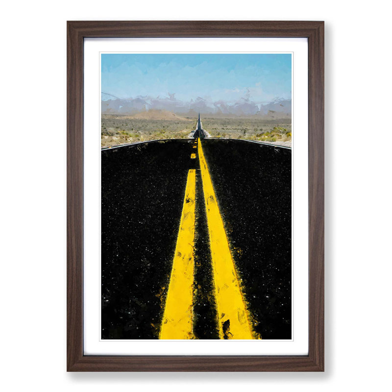 Horizon of Nevada in Abstract - Picture Frame Graphic Art Print, 36cm H x 27cm W x 2cm D, Walnut Framed