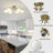 6 Lights Semi Flush Mount Ceiling Light Fixture, Modern Sputnik Chandelier Ceiling Lamp With E26 Bulb Base, Light Fixtures Ceiling Mount For Bedroom Kitchen Living Room Hallway-2009225700