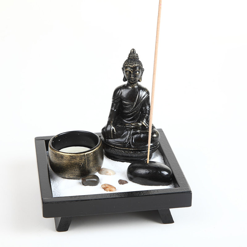 14cm Stone Tabletop Tealight Holder